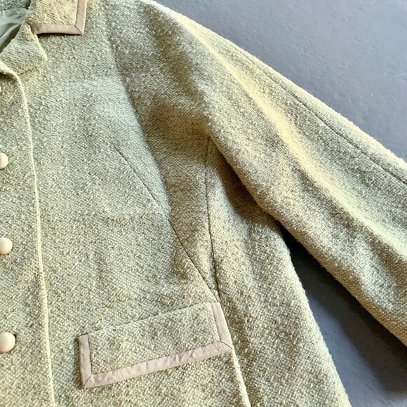 Vtg 1960s Sycamore Wool Coat Soft Green Mid Century Modern - Picture 6 of 11